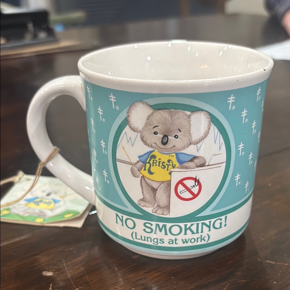 Koala Themed No Smoking Mug 1986